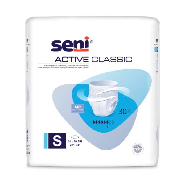Scutece tip chilot pentru adulti Seni Active Classic S, Absorbtie 1300 ml, 30 buc