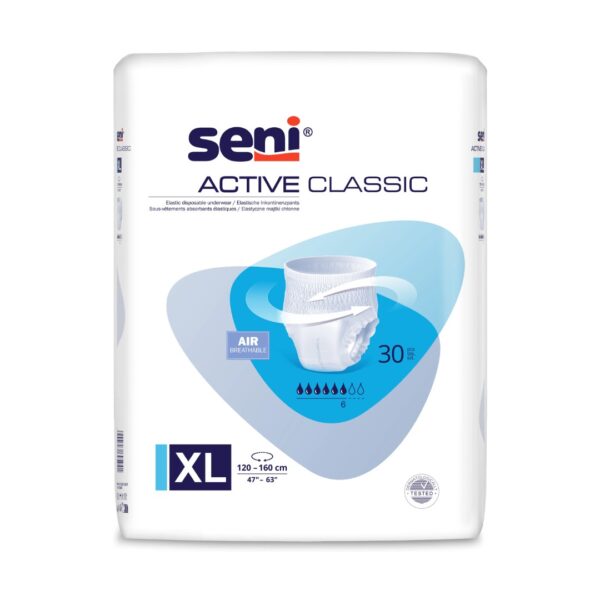 Scutece tip chilot pentru adulti Seni Active Classic XL, Absorbtie 1650 ml, 30 buc