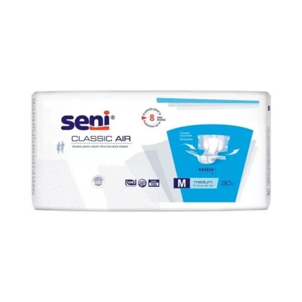 Scutece Adulți Seni Classic Air M 30 buc – Absorbție 2200 ml