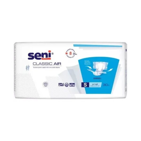 Scutece Adulți Seni Classic Air S 30 buc – Absorbție 1500 ml