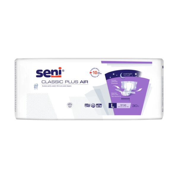 Scutece Adulți Seni Classic Plus Air L 30 buc – Absorbție 3100 ml