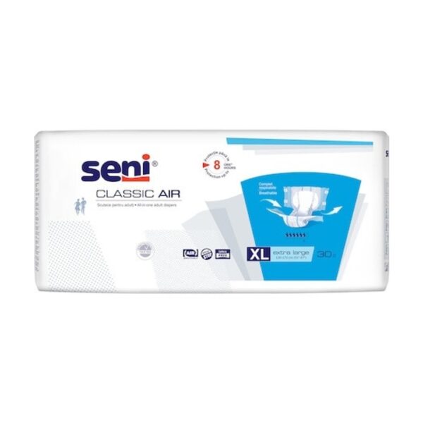 Scutece Adulți Seni Classic Air XL 30 buc – Absorbție 2500 ml