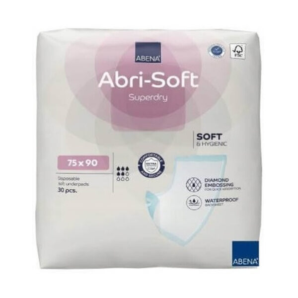 ABENA Aleza Abri-Soft Superdry, cu banda adezvia, 1800 ml, 90x75 cm, 30 buc