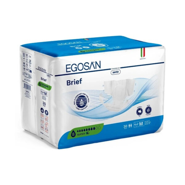 Scutece Adulti EGOSAN Super, M Absorbtie 2450ml 30 buc