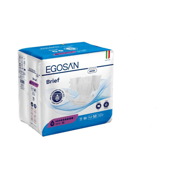 Scutece Adulți EGOSAN Medium Maxi Absorbtie 3200ml 15buc
