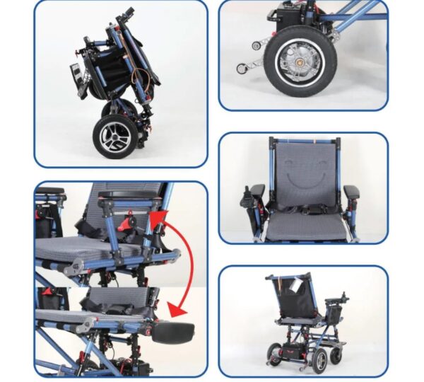 Fotoliu rulant, electric, pliabil, pentru persoane cu dizabilitati KY171-A 46cm, imaginea 2