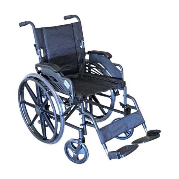 Fotoliu rulant transport pacienti, manere rabatabile, suport pentru picioare detasabil, 110kg KY909AB-46