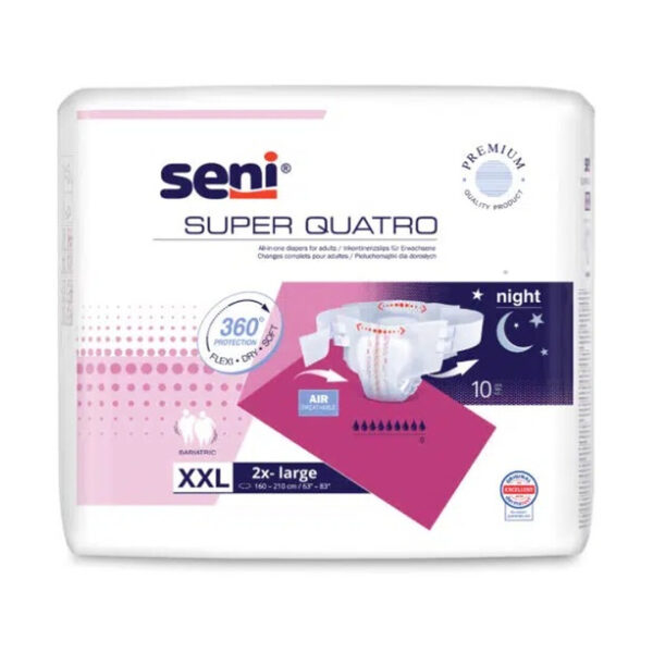 Scutece pentru adulți Seni Super Quatro XXL, pachet 10 bucăți