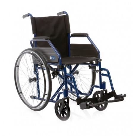 Scaun cu rotile pentru transportul pacientilor, pliabil, din otel, buzunar pentru documente, cotiere laterale pliabile, suport picioare ajustabil, 120 kg, CP102-45, imaginea 3