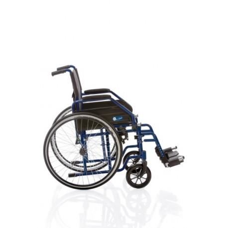 Scaun cu rotile pentru transportul pacientilor, pliabil, din otel, buzunar pentru documente, cotiere laterale pliabile, suport picioare ajustabil, 120 kg, CP102-45, imaginea 2