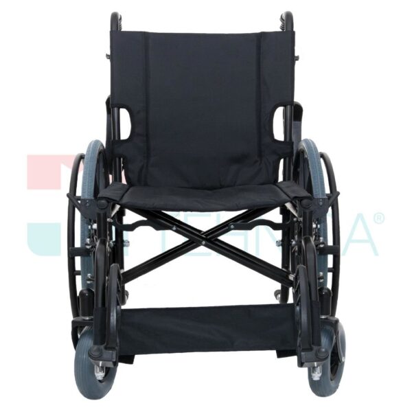 Scaun cu rotile pliabil, din otel, cotiere rabatabile, suport picioare detasabil, 110 kg, KY909B-46, imaginea 2