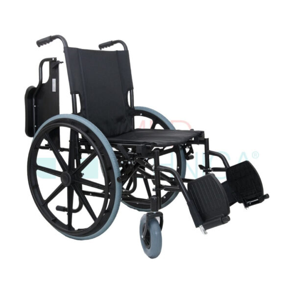 Scaun cu rotile pliabil, din otel, cotiere rabatabile, suport picioare detasabil, 110 kg, KY909B-46