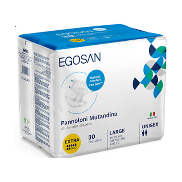 Scutece Adulti EGOSAN Large, Extra Absorbtie 2500ml 30buc