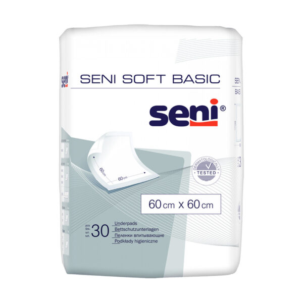 Aleze / Traverse pentru pat Seni Soft Basic, 60x60 cm, 30 Buc/pach