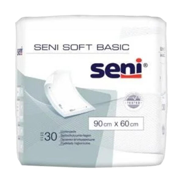 Aleze / Traverse pentru pat Seni Soft Basic, 90x60 cm, 30 Buc/pach