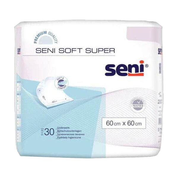 Aleze / Traverse pentru pat Seni Soft Super, 60x60cm, 30 Buc/pach