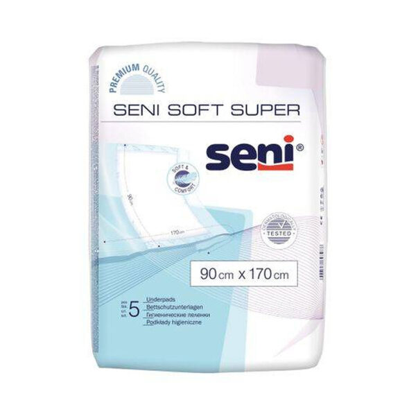 Aleze / Traverse pentru pat Seni Soft Super, 90x170cm, 5 Buc/pach