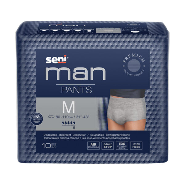 Scutece pentru adulti tip chilot Seni Man Pants M, 10 Buc