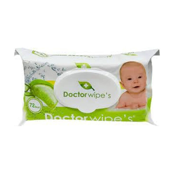 Servetele Umede Pentru Copii Dr. Wipe's Aloe Vera 72 buc