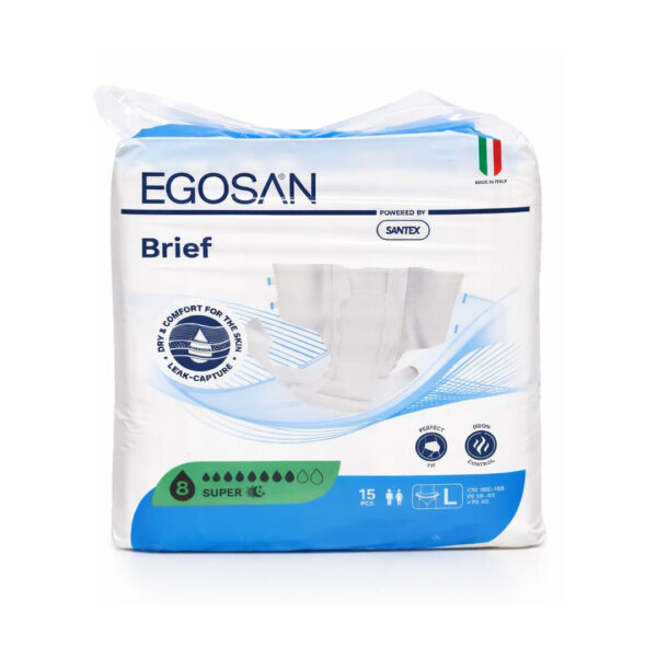 Scutece Adulti EGOSAN Super, Large Absorbtie 3100 ml 15buc