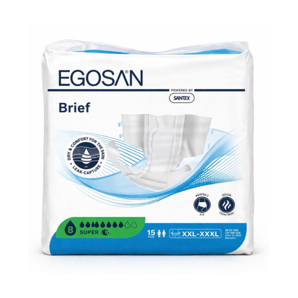 Scutece Adulti EGOSAN Super, XXL - XXXL Absorbtie -ml 15 buc