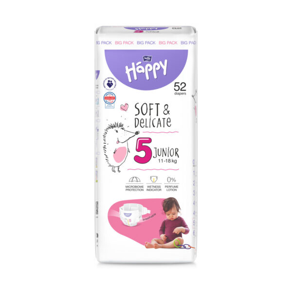 Scutece pentu copii Happy Nr 5, 52 buc