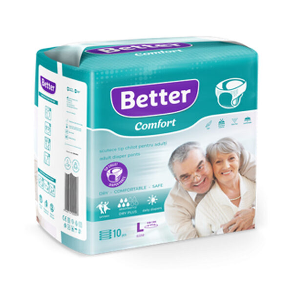 Scutece tip chilot Pentru Adulți Better Comfort L, 10 bucăți