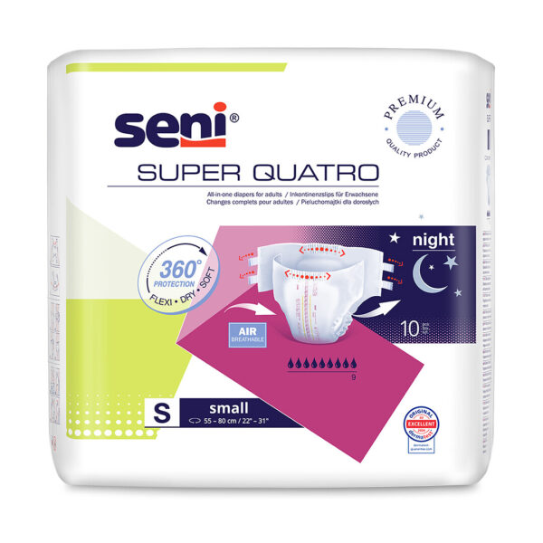 Scutece pentru adulți Seni Super Quatro S, pachet 10 bucăți