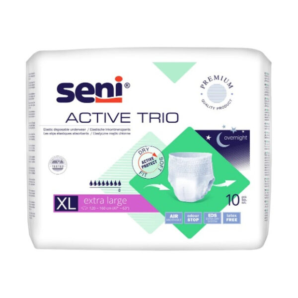 Seni Active Trio chilot absorbant XL,10 buc