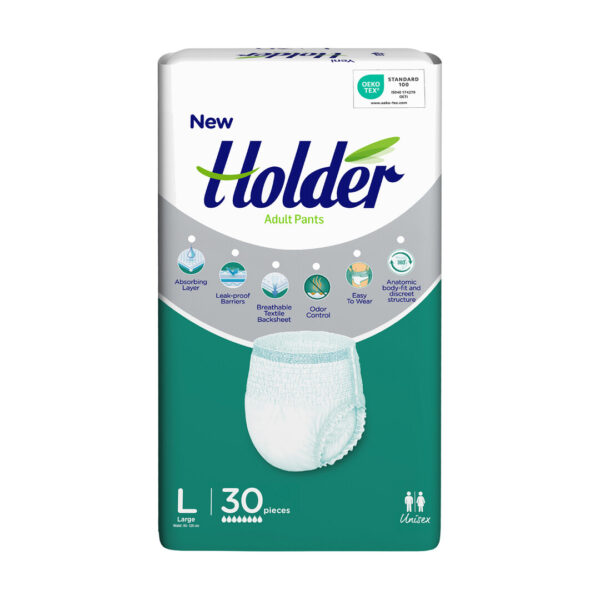Scutece pentru adulti tip chilot Holder 30 buc, Mărime L, 95-125 cm