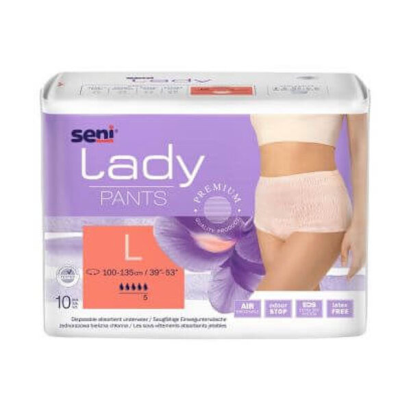 Scutece pentru adulti tip chilot Seni Lady Pants L, 10 Buc