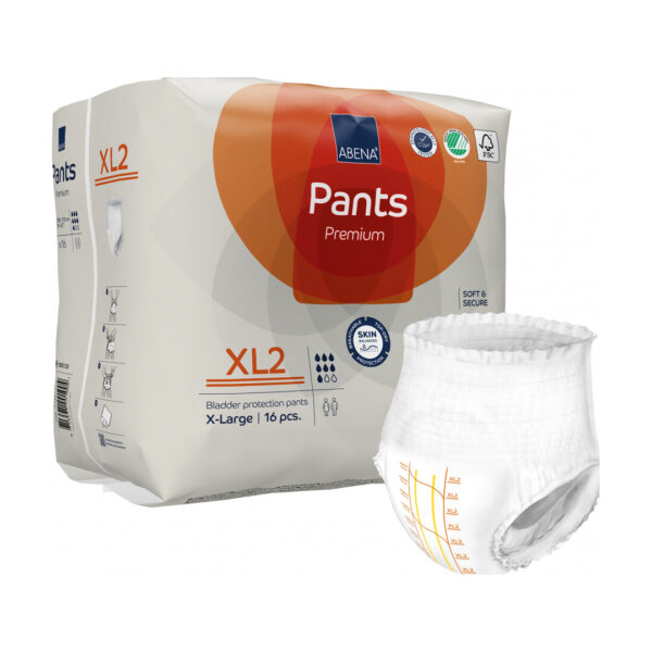 Scutece tip chilot pentru adulti Abena Slip Premium XL2 , Absortie 1900 ml,16 Buc