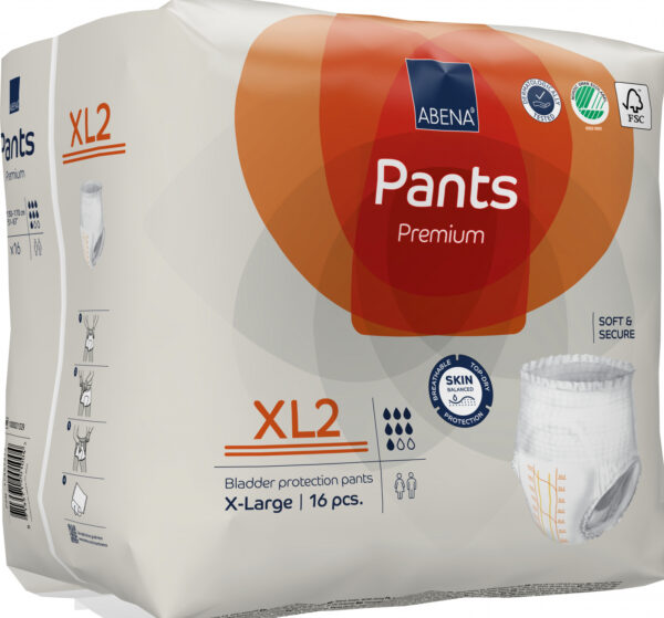 Scutece tip chilot pentru adulti Abena Slip Premium XL2 , Absortie 1900 ml,16 Buc