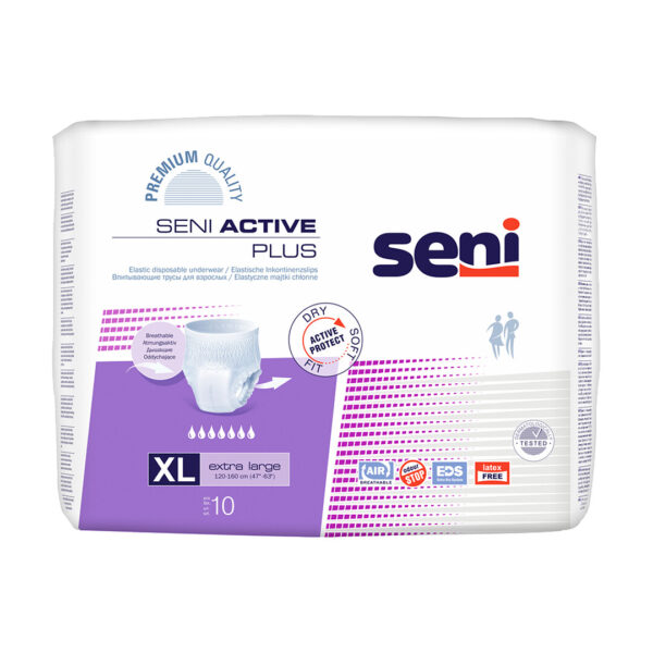 Scutece tip chilot pentru adulti Seni Active Plus XL, Absorbtie 2000 ml, 10 buc