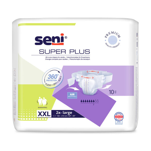 Scutece pentru adulti Seni Super Plus XXL, Absortie 3200 ml, 10 buc